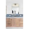 Nuvo Solano Medium Vanity LED Black and Brushed Brass White Acrylic Lens 62/1538